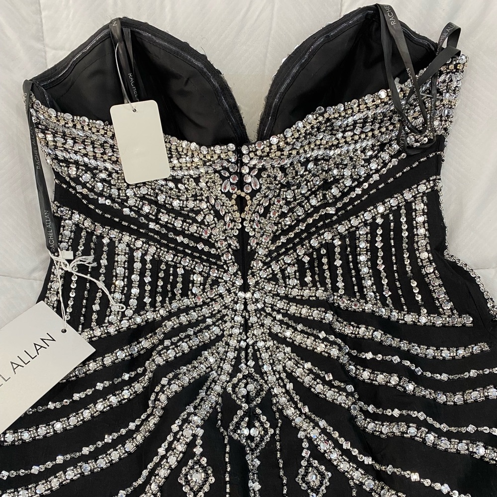 COPY - Gorgeous Rachel Allan evening gown heavily bejeweled. - Picture 6 of 11